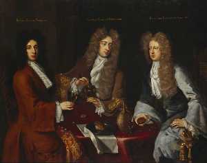 Triple Portrait of the 2nd Earl of Burlington (1674–1704), the 1st Duke of Kingston upon Hull (c.1665–1726), and the 3rd Baron Berkeley of Stratton (1663–1697)