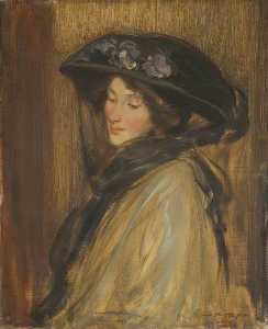 Portrait of a Lady with a Motoring Veil