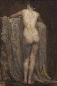 Back of Standing Female Nude