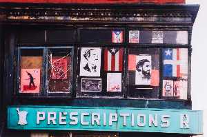 Old New York Militant display, Window, Bushwick Brooklyn