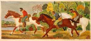 Pony Ausdrücken ( wandmalerei , Str . Joseph , Missouri postamt und gerichtsgebäude )