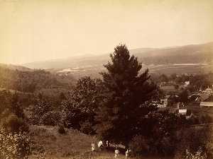 vue du sud de pavillion , de l album Vues de Charlestown , le new hampshire