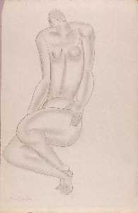 (Untitled Seated Nude with Crossed Ankles)