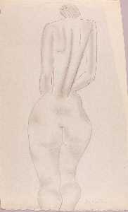 (Untitled Standing Female, Back View, with Shoulder Blades)