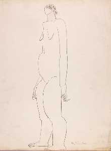 (Untitled Standing Nude with Collar Bones)