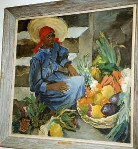 Market Haiti, (painting)