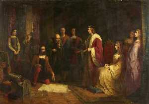 Cabot e la sua Figlio , Sebastian , al Corte di Enrico VII