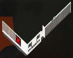 черная элегия Аксонометрия  фасадов  с  Красную  пересекать  инсталляция