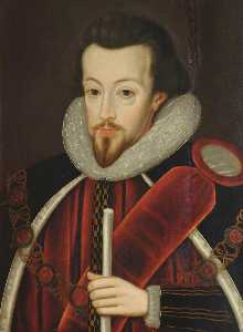 罗伯特· 塞西尔 ( 1563–1612 ) , 伯爵 索尔兹伯里 , 校友 圣 John's 学院 , 主要 秘书 到伊丽莎白 我和 詹姆斯 一世 , 骑士  的 袜带