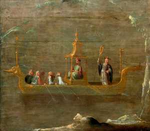 A Chinese Dignitary in a Boat