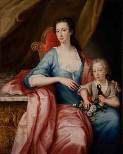 Ann (1713–1791), Countess of Aberdeen, with Her Eldest Son, William