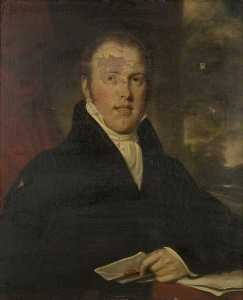 la testa e le spalle di un L uomo ( probabilmente william theobald , 1795–1850 )