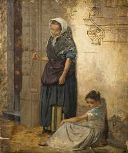 Peasant Woman and a Girl