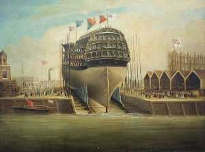 Launching of the 'Royal George'