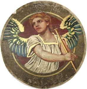 Angel with a Staff (cartoon for St Paul's Cathedral)