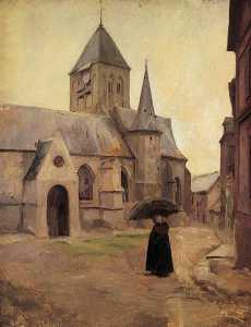церковь , Veules их Розы , Нормандия , Франции