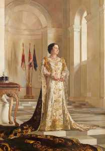 Elizabeth, the Queen Mother (1900–2002), Queen Consort of King George VI (copy of Gerald Festus Kelly)