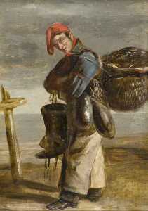 Forfarshire Fisherman Wearing Tackle
