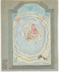 Rough Design Sketch for Ceiling Decoration, Russell Cotes Art Gallery Museum