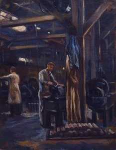 Workers The Belgian Steel Factory, Goldhawk Road, W12