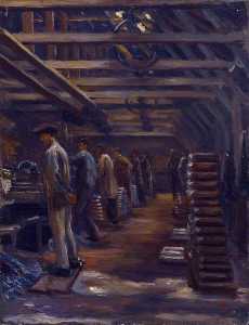 Men at Work The Belgian Steel Factory, Goldhawk Road, W12