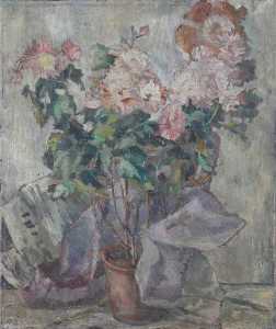 Study of Pink Flowers in a Flower Pot