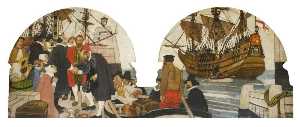 帆船  的 布伦特里 公司  在 'Lyon' , 1632
