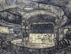 The Darkened Theatre, Interior Scene of the Bristol Empire and Music Hall in the 1940s