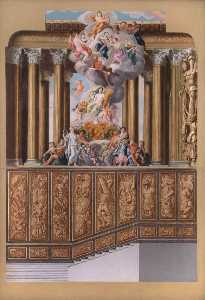 The King's Grand Stairs, North Wall, Hampton Court Palace (after Antonio Verrio)