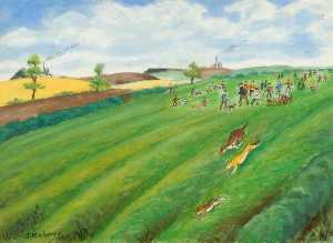 Rabbit Coursing, Bell's Field, 1934