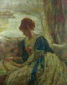 Contrejour – женщина сидит точке а Окно ( лицевая )