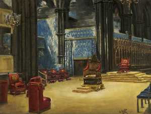 Interior of Westminster Abbey, Arranged for the Coronation, 1937