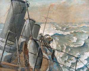 A Destroyer in a Heavy Sea From HMS 'Melampus'