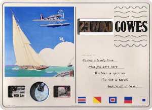 carte postale de vacances Série 2 Cowes ( messages carte postale )