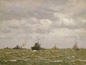 D Day Sweeping Ahead of the Destroyers, Early Morning, 6 June 1944