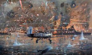 Taranto Porto , Pesce spada da 'Illustrious' Storpio il italiano Flotta , 11 Novembre 1940