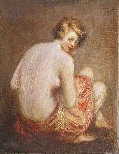 Nude with an Orange Towel