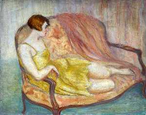 Reclining Lady in Yellow