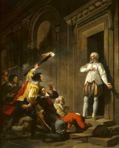 L'amiral de Coligny en impose à ses assassins (Autre titre) Mort de Coligny (Autre titre)