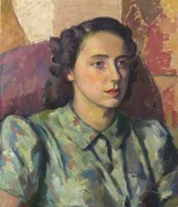 Portrait of a Woman in a Green Blouse (possibly the artist's wife)