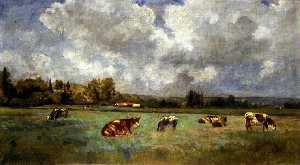 Vaches au pâturage (environs de Vernon )