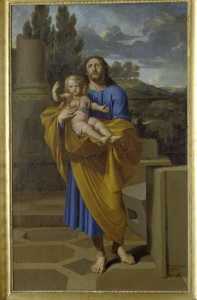 SAINT JOSEPH PORTANT L'ENFANT JESUS