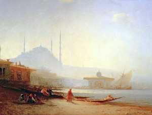 Istanboul, soleil couchant Istambul (autre titre) Vue de Constantinople (autre titre)