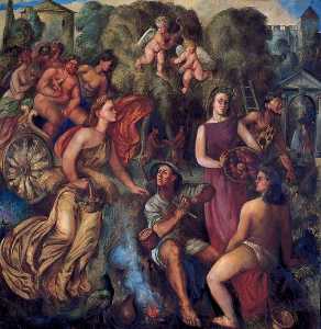 Bacchanal A Group of Classical Figures