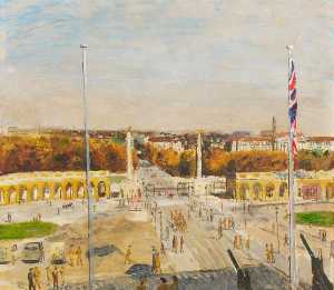 Schönbrunn from the Palace, October 1945