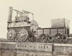 Pas . 1 locomotive et tender , Darlington chemin de fer station