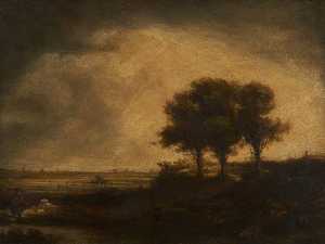 The Three Trees (copy after Rembrandt van Rijn)