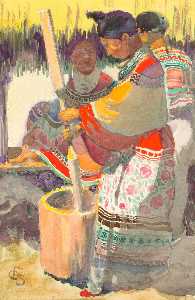 Women in Costume, Seminole Indians, Florida