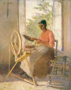 Girl Spinning, (painting)