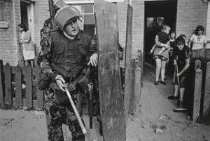 The British Army during a Lull in the Rioting in the Creggan, after Internment, Derry
